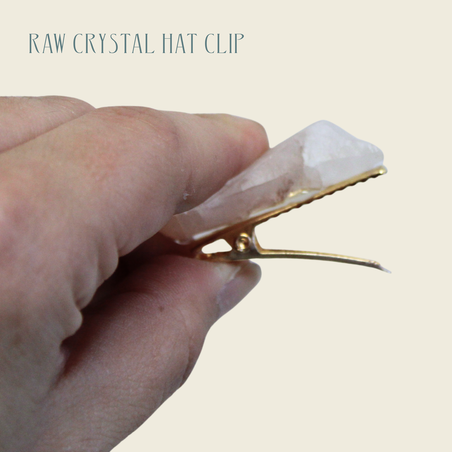 Raw Crystal Hat Clip