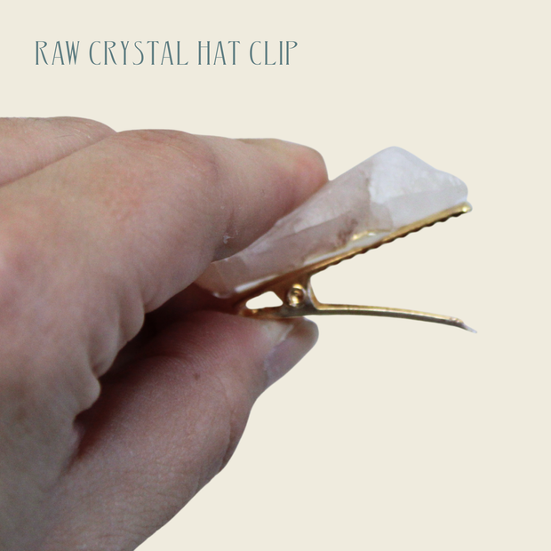 Raw Crystal Hat Clip