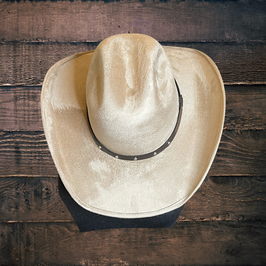 Vegan Suede Cowboy Hat 