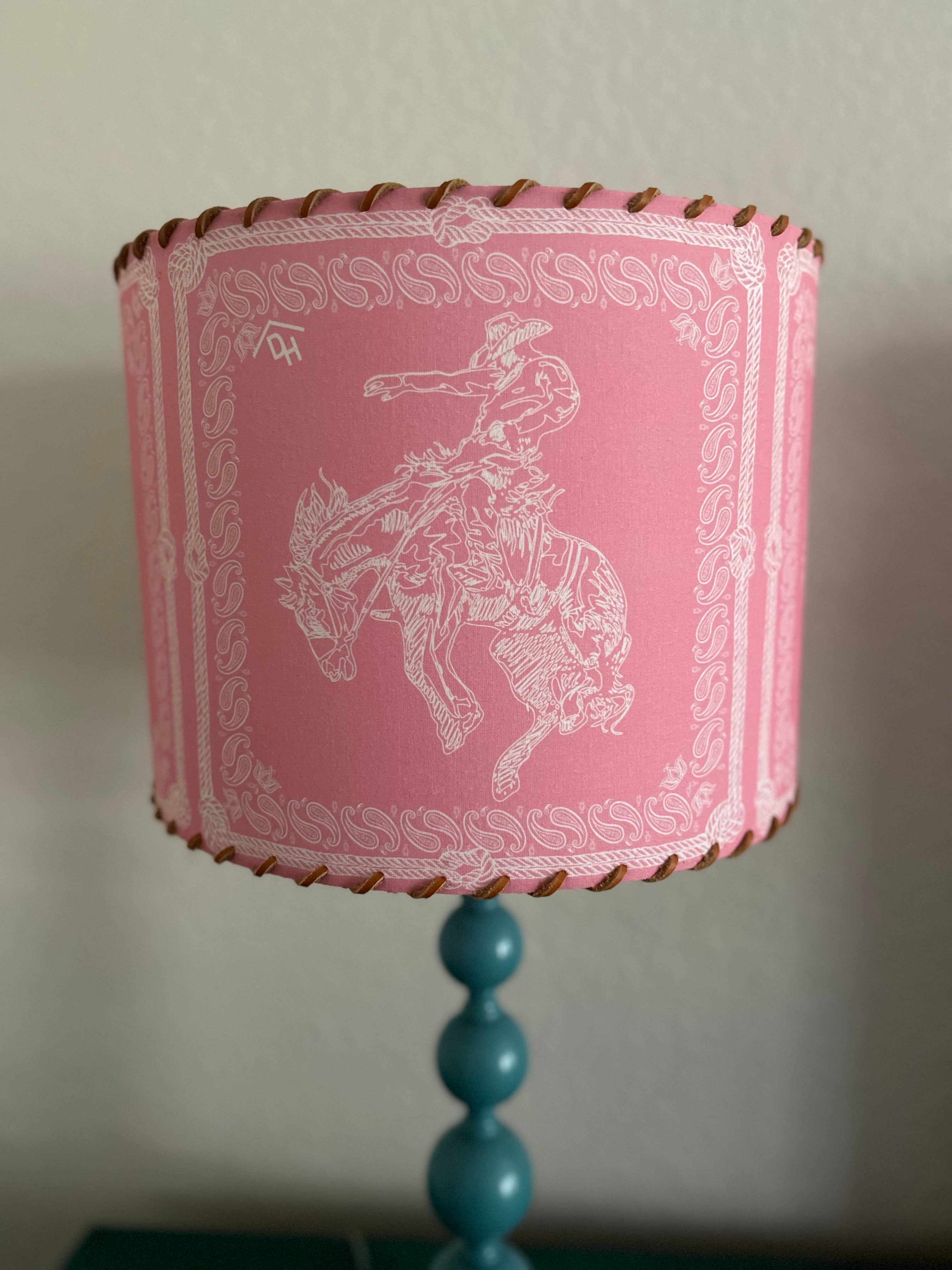 Lampshade Bandana Bronc Pink, 8 inch