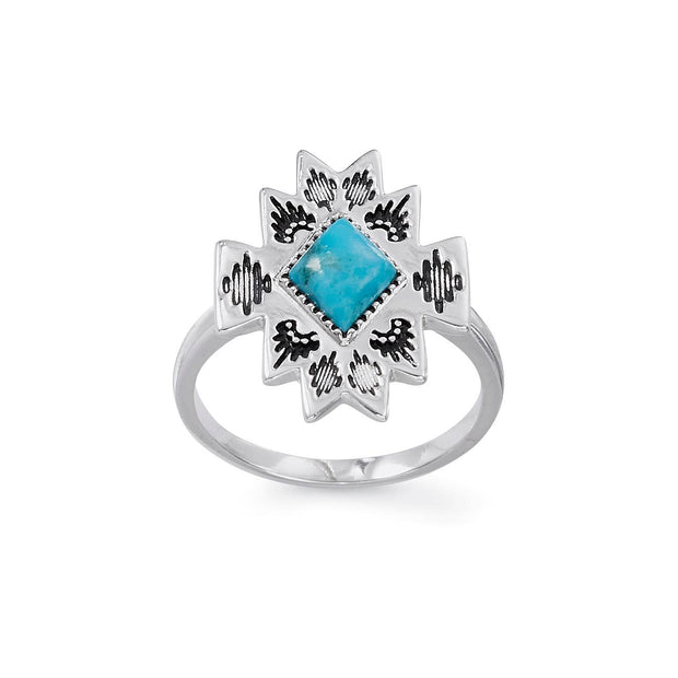Sterling & Turquoise Southwestern Ring