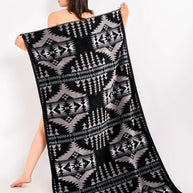 Beach Towel, Santa Fe Black & Gray