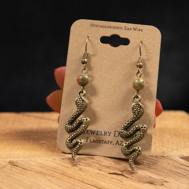 Earthy Snake Earrings