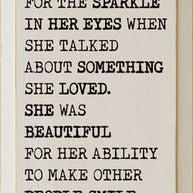 She was beautiful, but not like those girls