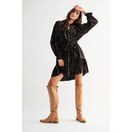 Velvet Long Sleeve Dress
