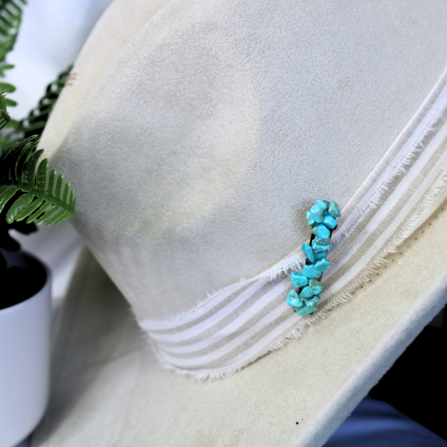 Handmade Black Crystal Hat Clip