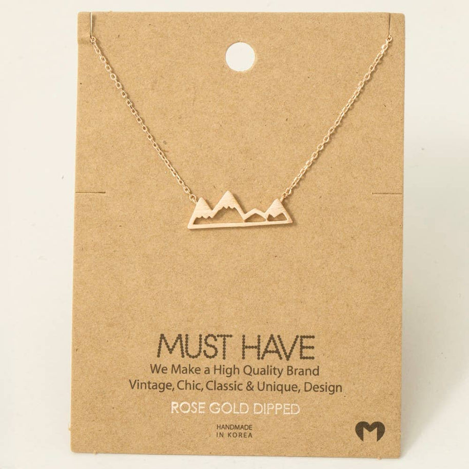 Mountain Cutout Pendant Necklace