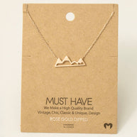 Mountain Cutout Pendant Necklace