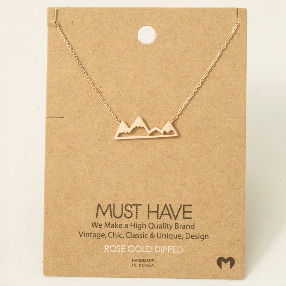 Mountain Cutout Pendant Necklace