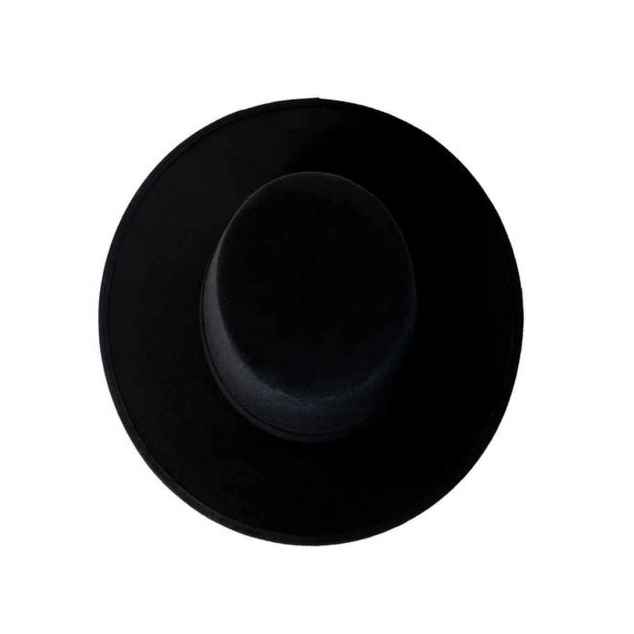 Vegan Suede Boater Hat