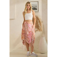 Cinched Patch Mini-Skirt