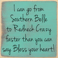 Southern Belle Wood Sign