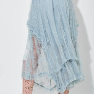 Dusty Blue Lace Skirt
