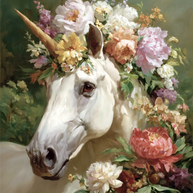 Floral Unicorn Art Print