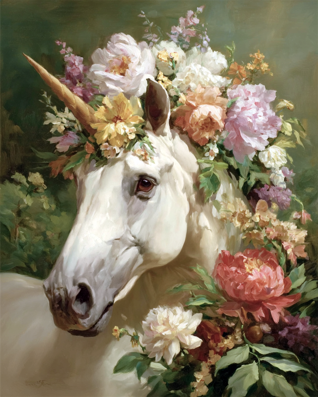 Floral Unicorn Art Print