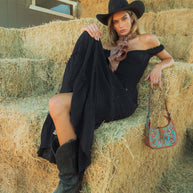 Loyal West Dannia Purse, Med, Whiskey & Water