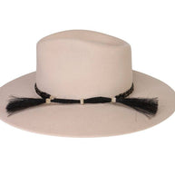 Horsehair Braided 5 Strand Double Tassel Hat Band - Stripe