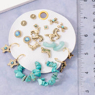 Antique Assorted Western Cowboy Earrings Set