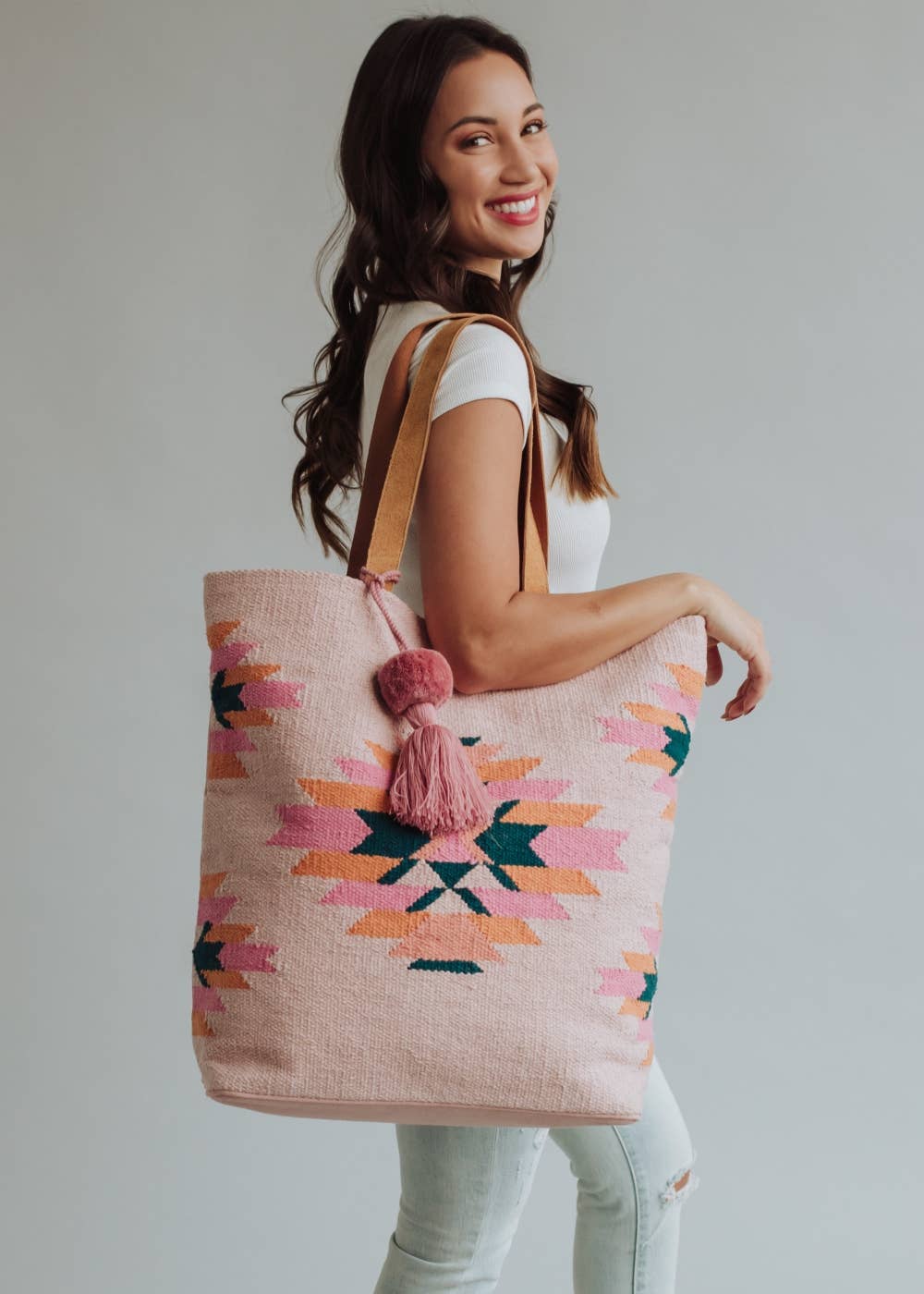 Pink Aztec Tote