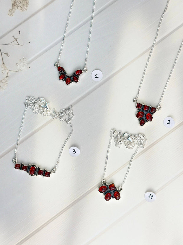 Amber, Turquoise & Crystal Small Necklace