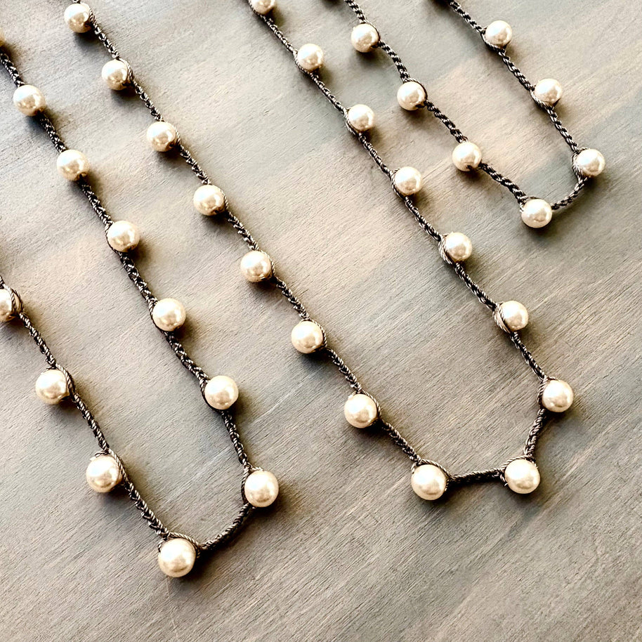 Handcrafted Glass Pearl Layering Necklace