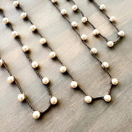 Handcrafted Glass Pearl Layering Necklace