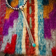 Handcrafted Sterling Silver & Turquoise Drop Pendant