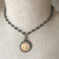 Old World Angel Coin Necklace
