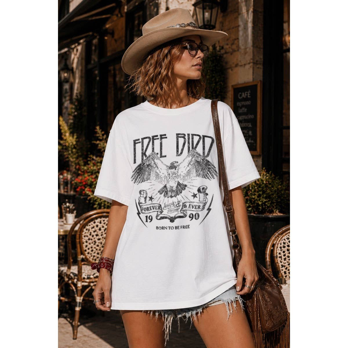 Free Bird Oversized Mineral Washed T-Shirt