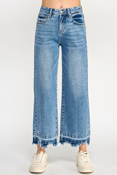 Tummy Control High-Rise Crop Jeans with Released Hem
