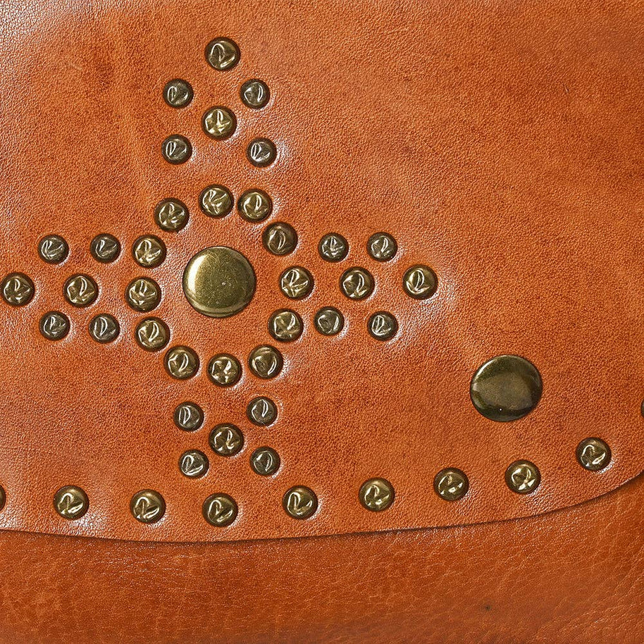 Spaghetti Western Leather & Fringe Envelope Purse, Caramel