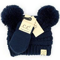 C.C Baby Pom Beanie and Mitten Set