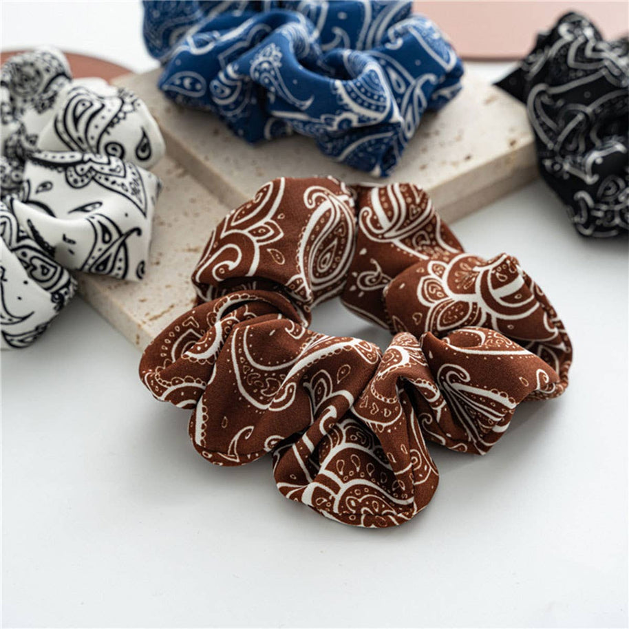 Paisley Print Scrunchies