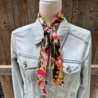 Yellow and Black Western Skinny Mini Wild Rag / Cowgirl Necktie #TW335