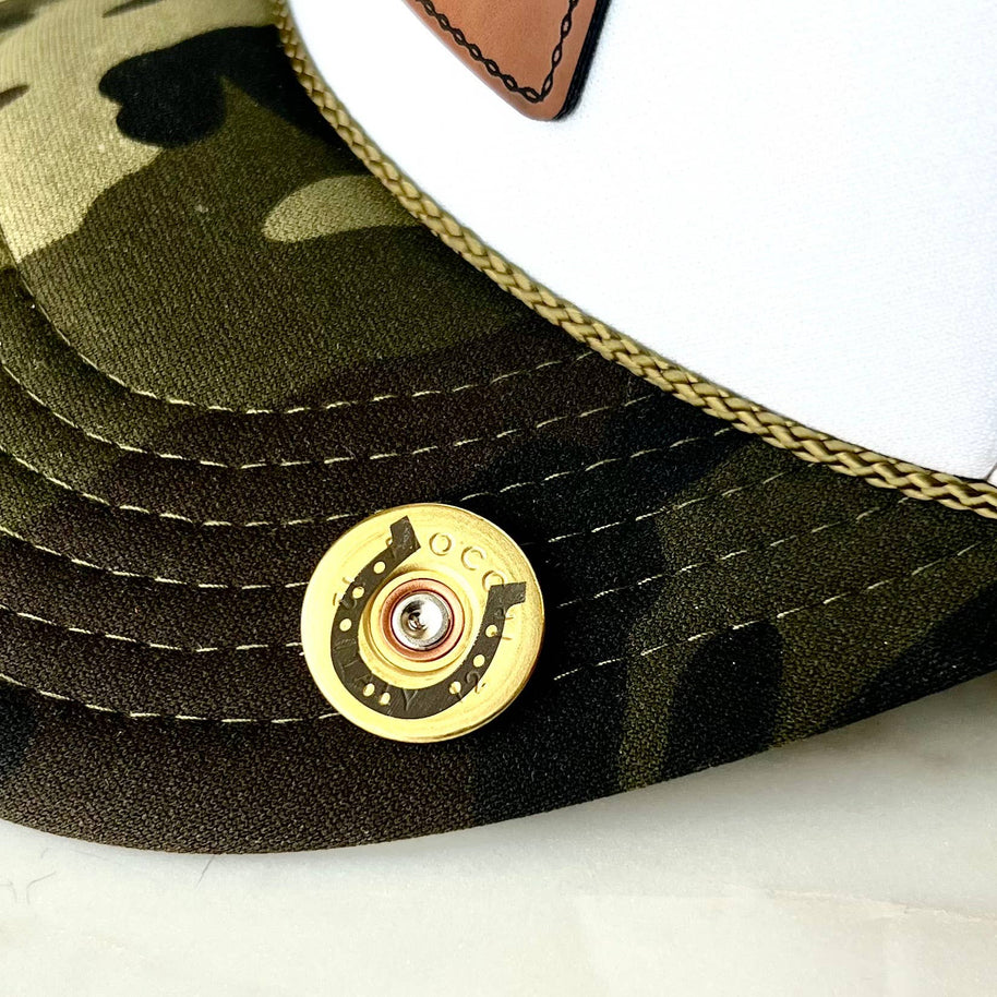 Shotgun Shell HORSESHOE Lapel Pin