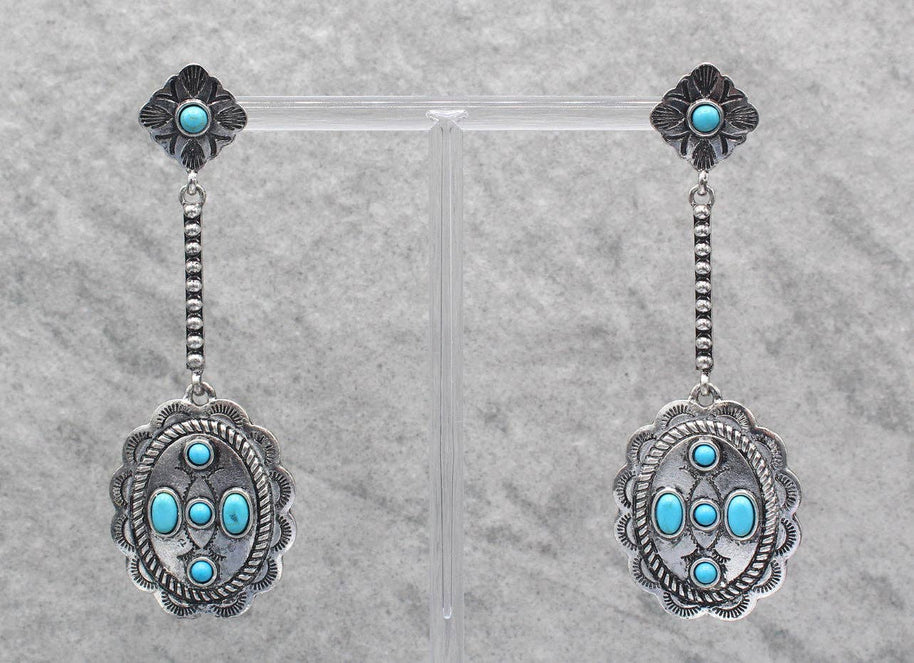 Concho Drop Errings 0696