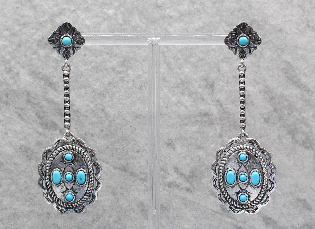 Concho Drop Errings 0696