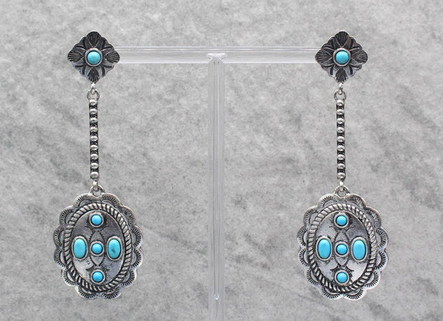 Concho Drop Errings 0696
