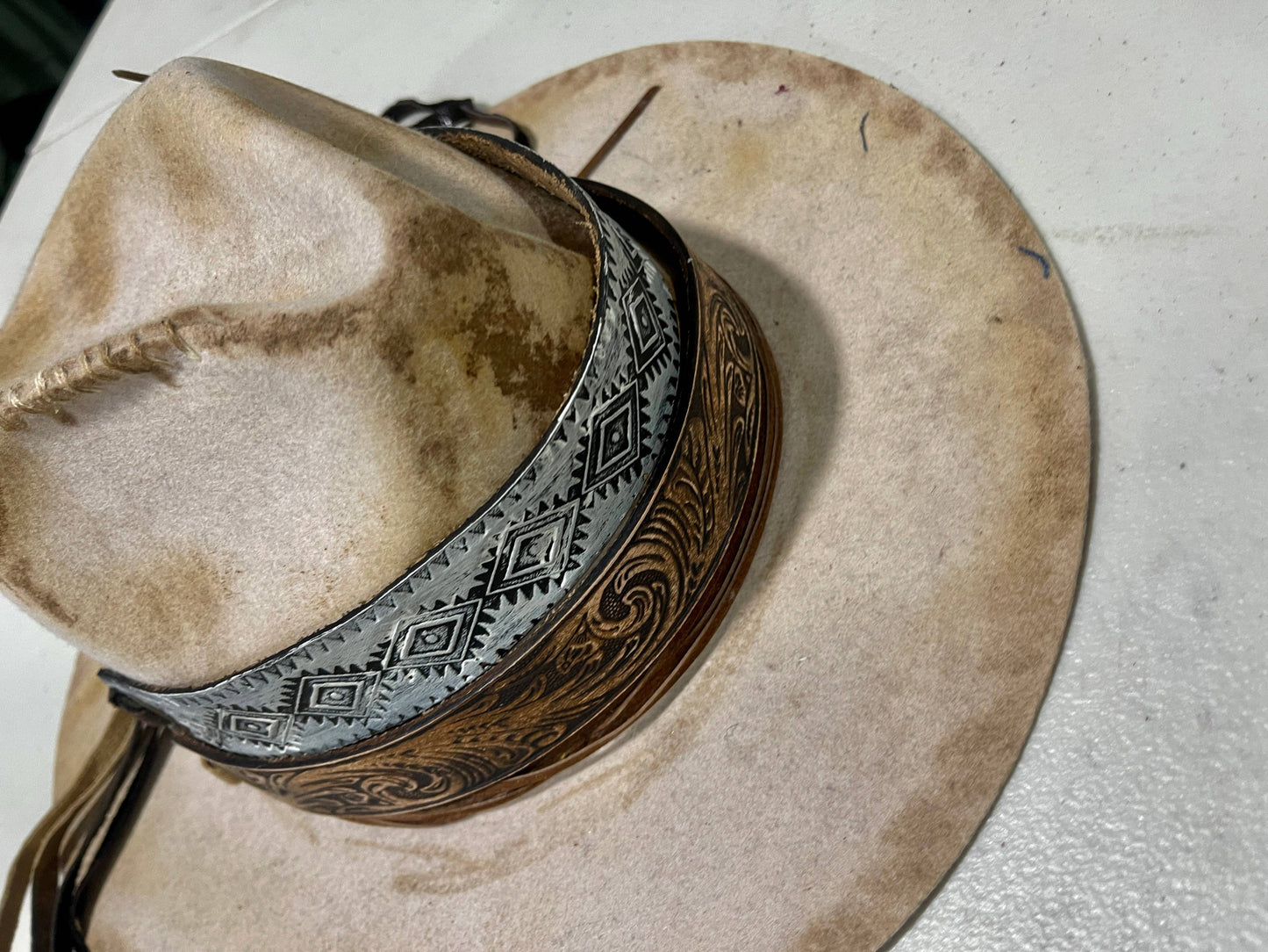 BUNDLE HAND TOOLED HATBANDS