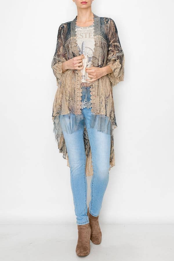 High-Low Lace Duster, Rodeo