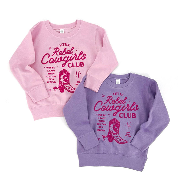 Cowgirl Sweatshirt, Pink Western Shirt for girl, purple boot