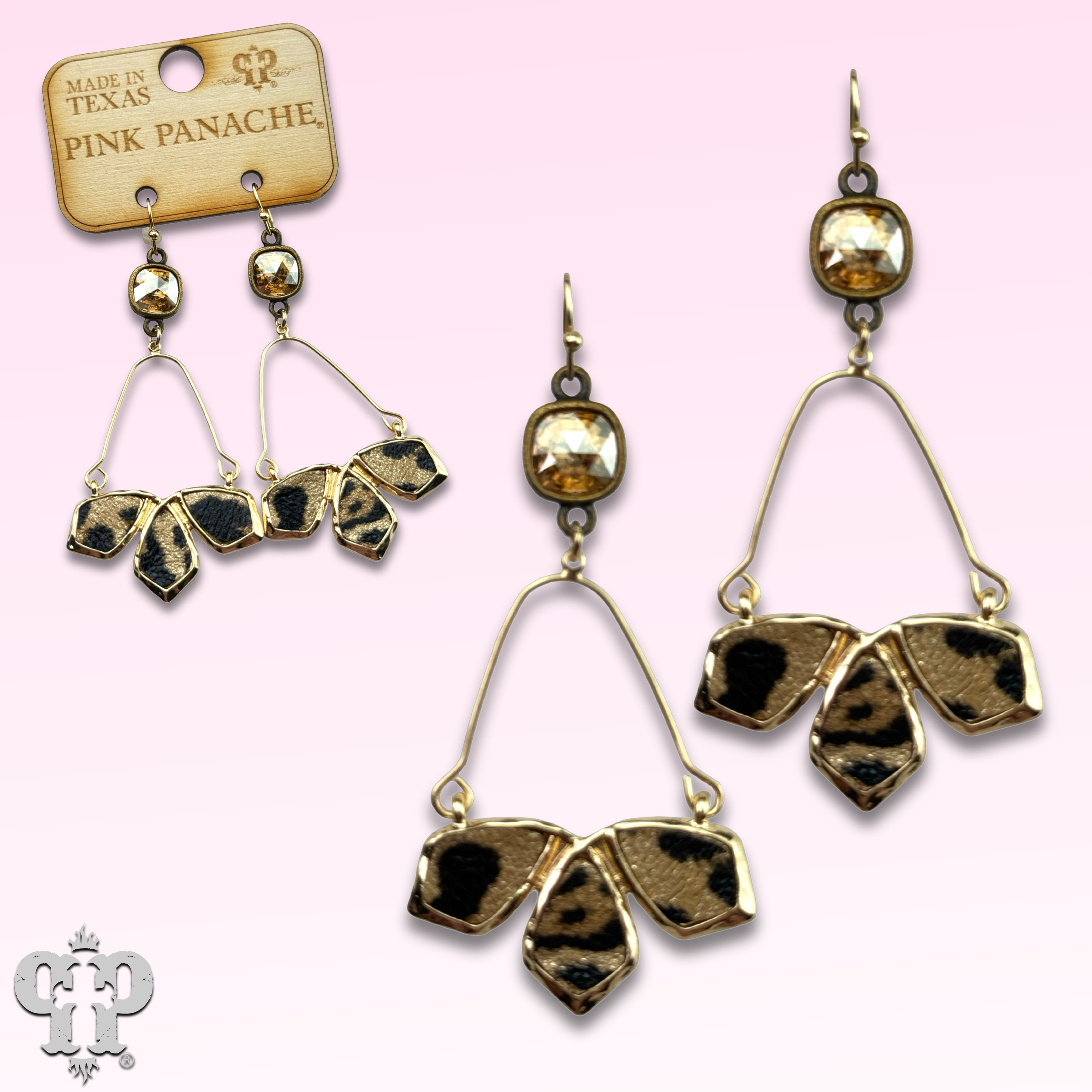 Swarovski® crystals leopard earrings