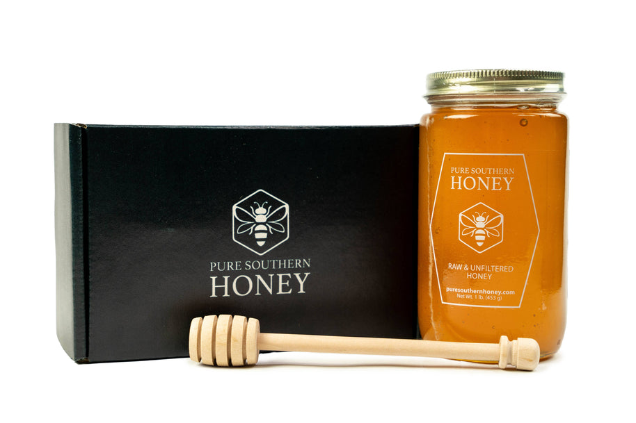Honey with Dipper Gift Box Set