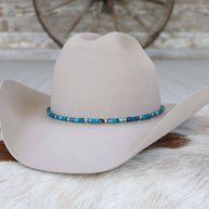 Chunky Deep Blue Stone Hat Band - Briggs