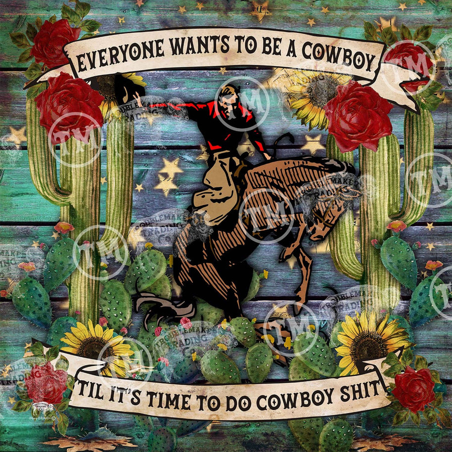 Cowboy Shit Square Artwork: 10