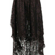 Brown Lace Hi Low Skirt