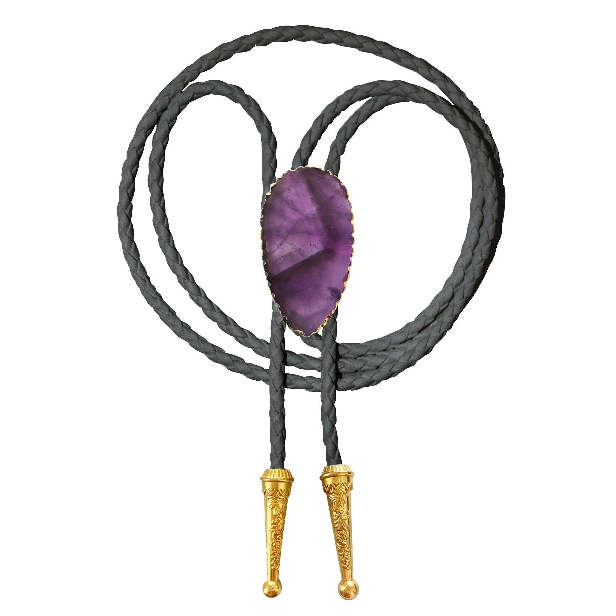 Gemstone Bolo Tie - Amethyst
