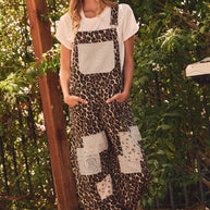 Leopard Patchwork Overall