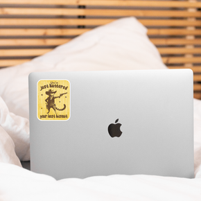 You've Just Buttered Your Last Biscuit Sticker - cat, cowboy