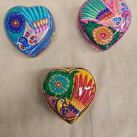 Hand-painted Ceramic Heart Box  @3.5-4.5in